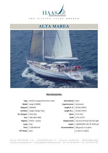 ALTA MAREA - Haas International