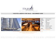 yachts & berth for sale - december 2008 - Haas International