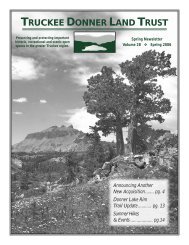 Thank You to Our 2005 Donors - Truckee Donner Land Trust