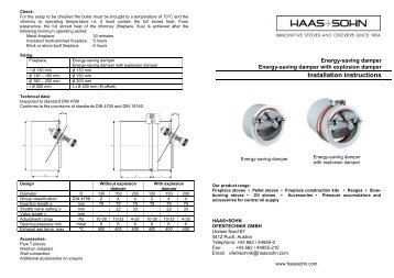 Installation instructions - Haas + Sohn