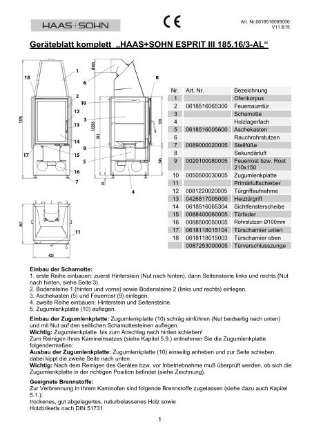 Haas und Sohn EINSATZ ESPRIT - ofenseite.com