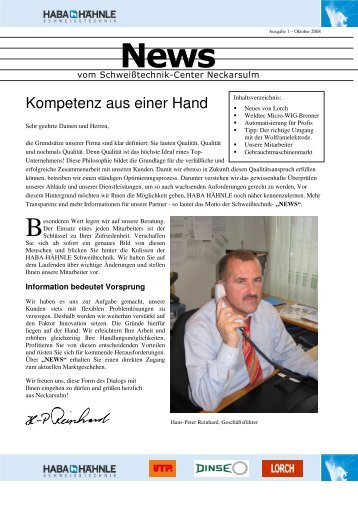 HABA HAEHNLE AUSGABE 1-2008 - HABA HÄHNLE GmbH