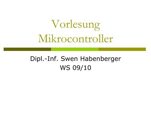 Vorlesung Mikrocontroller