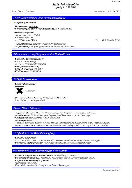 Sicherheitsdatenblatt - Haberkorn A & Co GmbH