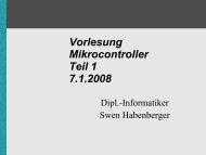 Vorlesung Mikrokontroller Teil 1 7.1.2008