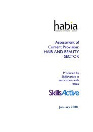 Assessment of Current Provision in the Hair and Beauty Sector - Habia
