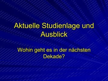 Aktuelle Studienlage und Ausblick - Habichtswald-Klinik