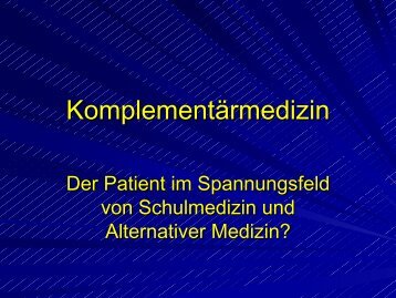 Komplementärmedizin - Habichtswald-Klinik