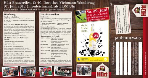 Download des Flyers zum Fest - Hütt-Brauerei