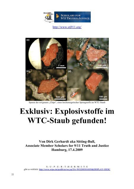 Exklusiv: Explosivstoffe im WTC-Staub gefunden! - Habiru.de