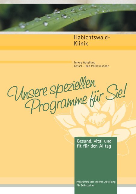 Selbstzahler Angebot als PDF - Habichtswald-Klinik