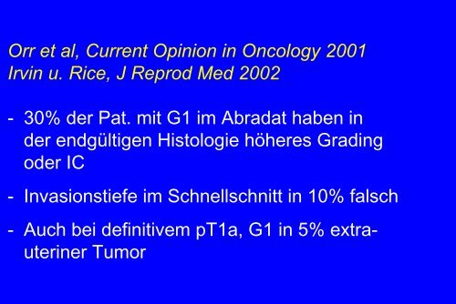 Therapie des Endometriumkarzinoms G. Emons - Habichtswald-Klinik