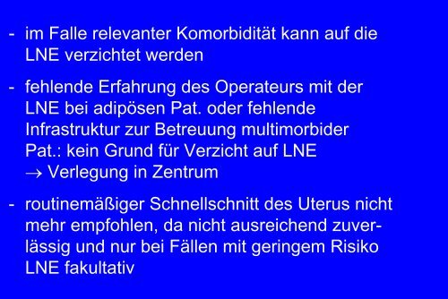 Therapie des Endometriumkarzinoms G. Emons - Habichtswald-Klinik