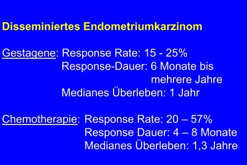 Therapie des Endometriumkarzinoms G. Emons - Habichtswald-Klinik