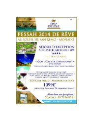 Pessah 2017  Hotel Club Eden Prestige Pessah 2017  Glatt Cacher de réve France Italie Passover Vacations