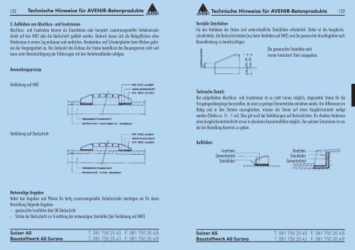 Technische Hinweise für Avenir-Betonprodukte Technische ...