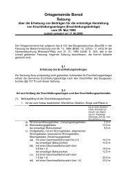 Ortsgemeinde Borod Satzung - Verbandsgemeinde Hachenburg