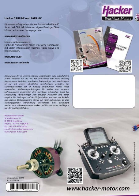 Download Hacker Programm 2013 - Hacker Brushless Motors