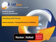 SAP - Hacker Halted