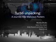 Turbo Unpacking: A Journey into Malicious Packers - Hacker Halted
