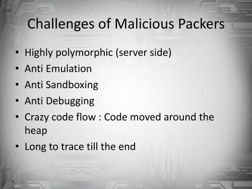 Turbo Unpacking: A Journey into Malicious Packers - Hacker Halted