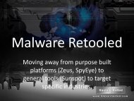 Malware retooled - Hacker Halted