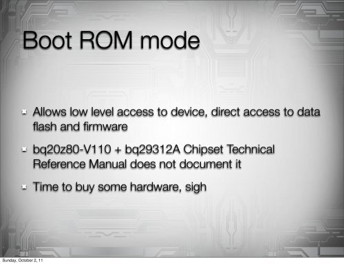 Battery Firmware Hacking - Hacker Halted