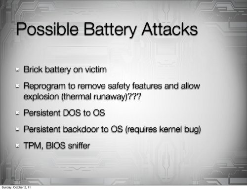 Battery Firmware Hacking - Hacker Halted