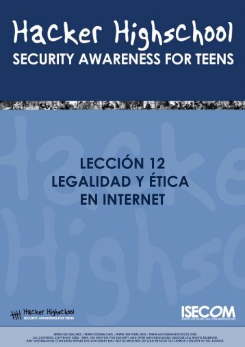 HHS - Lección 12 - Legalidad y Ética en Internet - Hacker Highschool