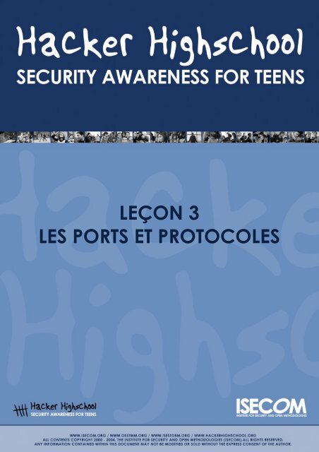 HHS - Leçon 3 - Les ports et protocoles - Hacker Highschool