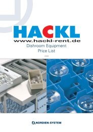 Dishroom Equipment Price List - Hackl-Rent Hompage