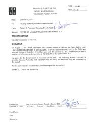 Notice of Lawsuit Filed by Inger Budke - Housing Authority of the ...