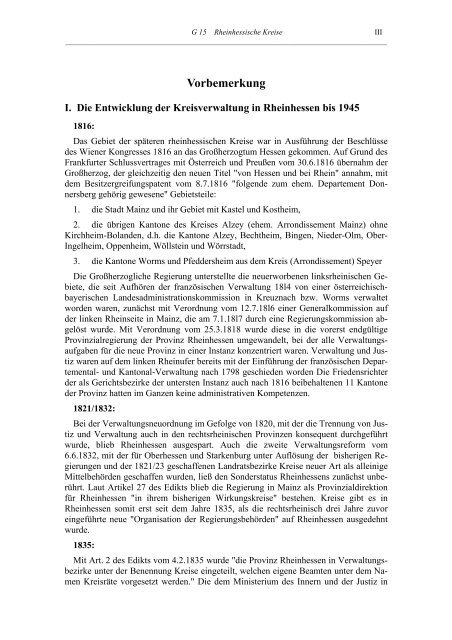 Die Rheinhessischen Kreise - Hessisches Archiv-Dokumentations ...