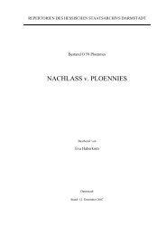 O 59 Nachlass v. Ploennies - Hessisches Archiv-Dokumentations ...
