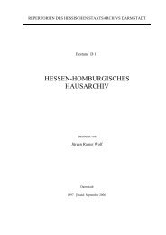 HESSEN-HOMBURGISCHES HAUSARCHIV - Hessisches Archiv ...