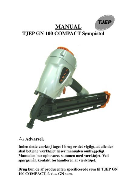 Montgomery Pogo stick spring Sow MANUAL TJEP GN 100 COMPACT Sømpistol