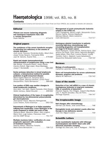 TOC (PDF) - Haematologica