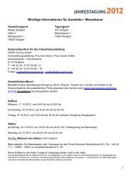 Wichtige Informationen für Aussteller / Messebauer - Haematologie ...