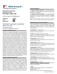 Fibrinogen EIA from AFFINITY BIOLOGICALS INC.