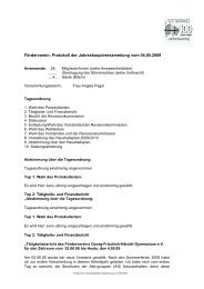 Jahreshauptversammlung 09 - Förderverein Händel-Gymnasium ...