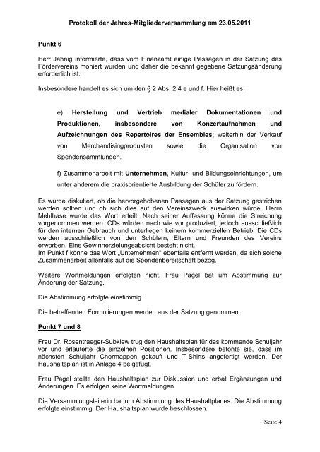 Protokoll der Jahres-Mitgliederversammlung am 23.05.2011 Seite 1 ...