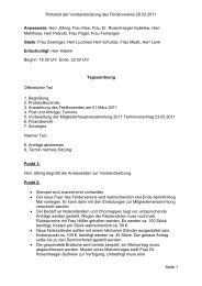 Protokoll der Vorstandssitzung des Fördervereins 28.03.2011 Seite ...