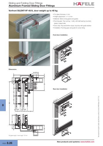 Sliding and Folding Door Fittings Aluminium Framed Sliding ... - Hafele