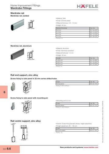 Home Improvement Fittings - Wardrobe Fittings, Bedroom ... - Hafele