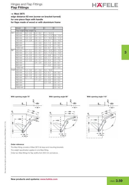 Hinges and Flap Fittings Furniture Hinges - Hafele