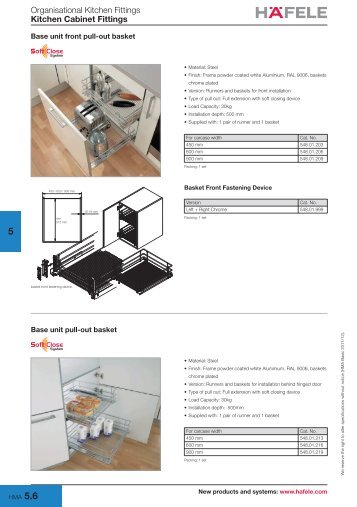 Organisational Kitchen Fittings Kitchen Cabinet Fittings - Hafele