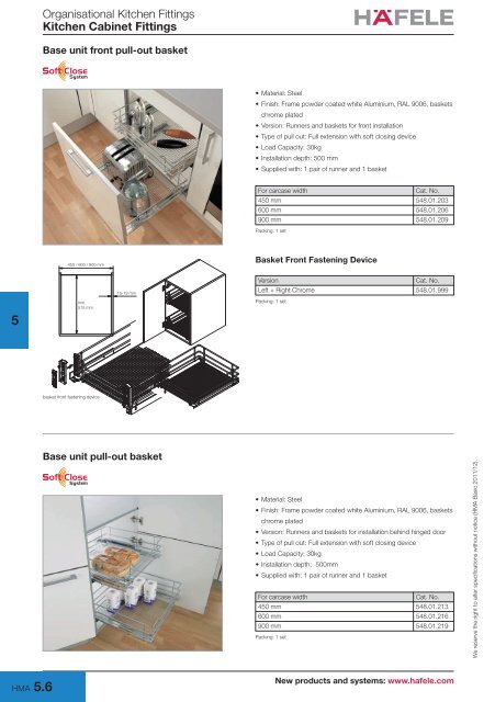 Organisational Kitchen Fittings Kitchen Cabinet Fittings - Hafele