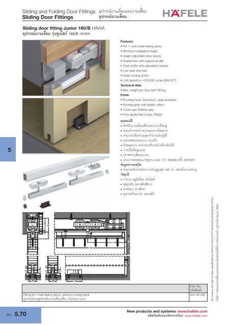 Sliding Door Fittings - Hafele