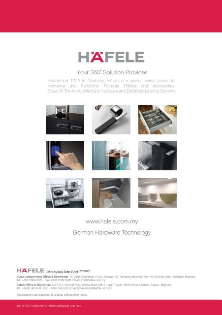 Functionality in your Kitchen 2013 (10.4MB) - Hafele