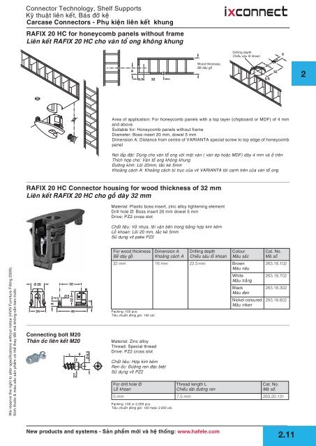 Connector Technology, Shelf Supports Kyõ thuaät lieân keát - Hafele